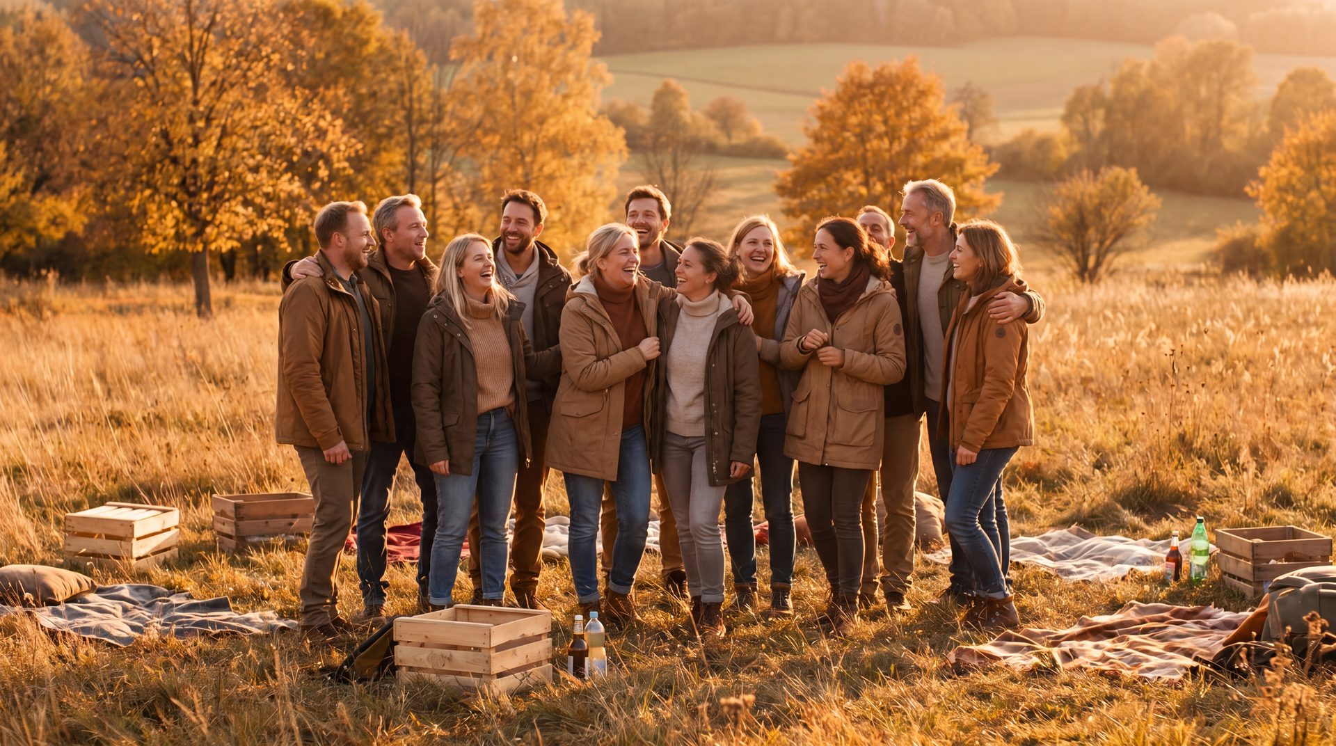 Team feiert gemeinsam nach dem Schießevent